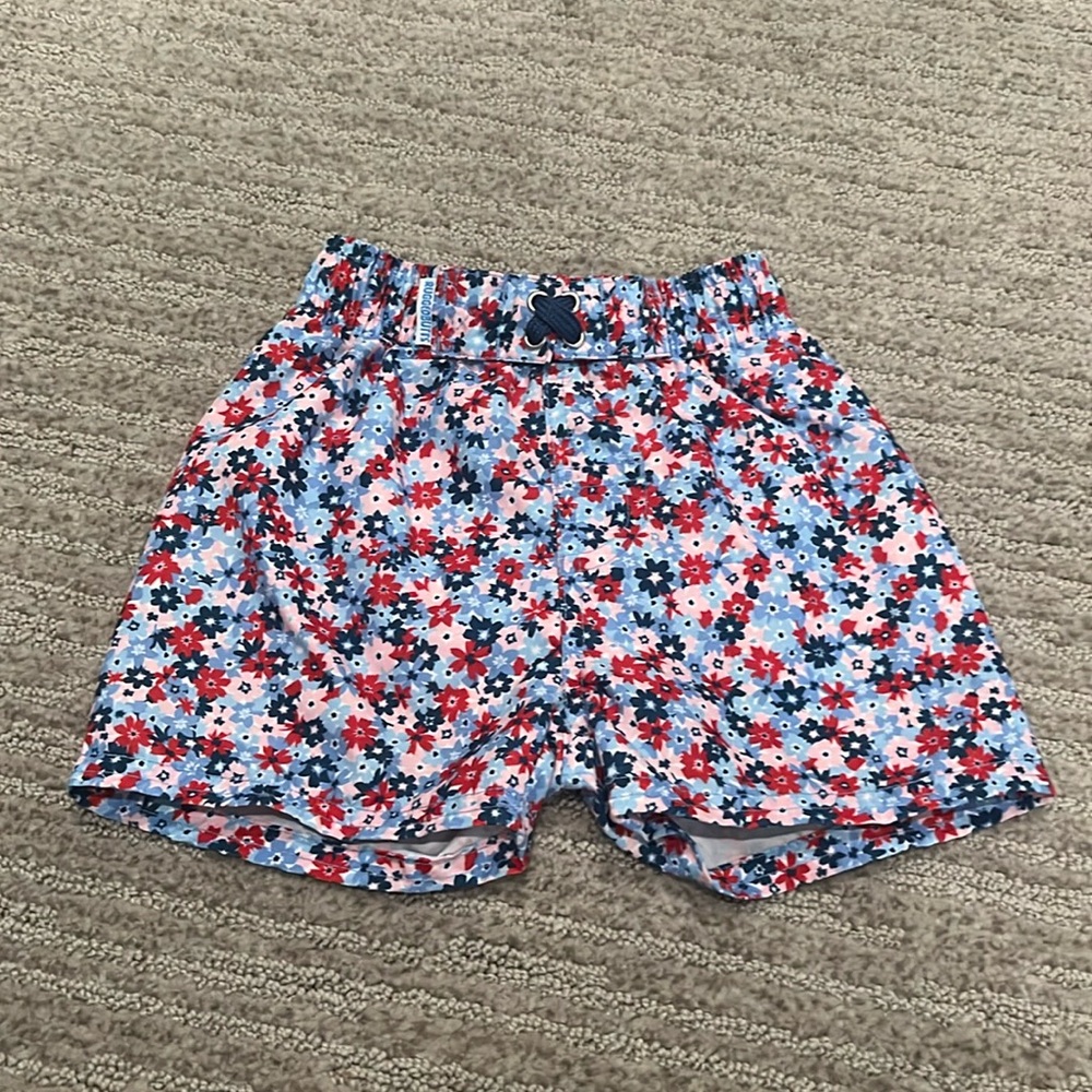 Ruffle Butts | Red, White and Bloom Toddler Swim Shorts